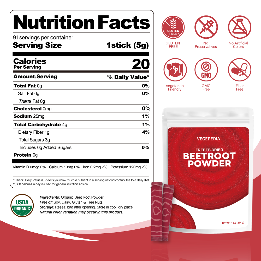 Organic Freeze-Dried Beetroot Powder