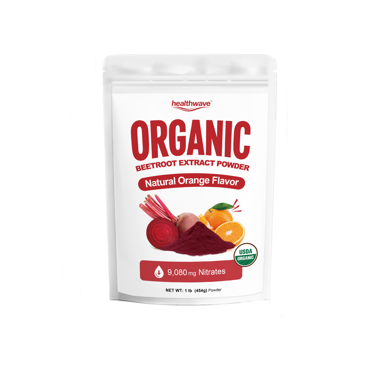 Organic Beetroot Extract Powder 2% Nitrates - Sweet Orange Flavor