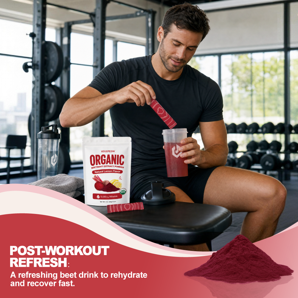 Organic Beetroot Extract Powder Lemon-Flavored