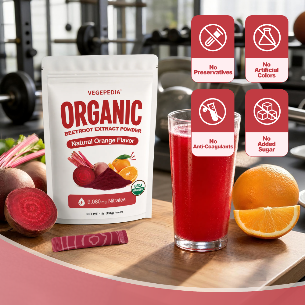 Organic Beetroot Extract Powder Orange-Flavored