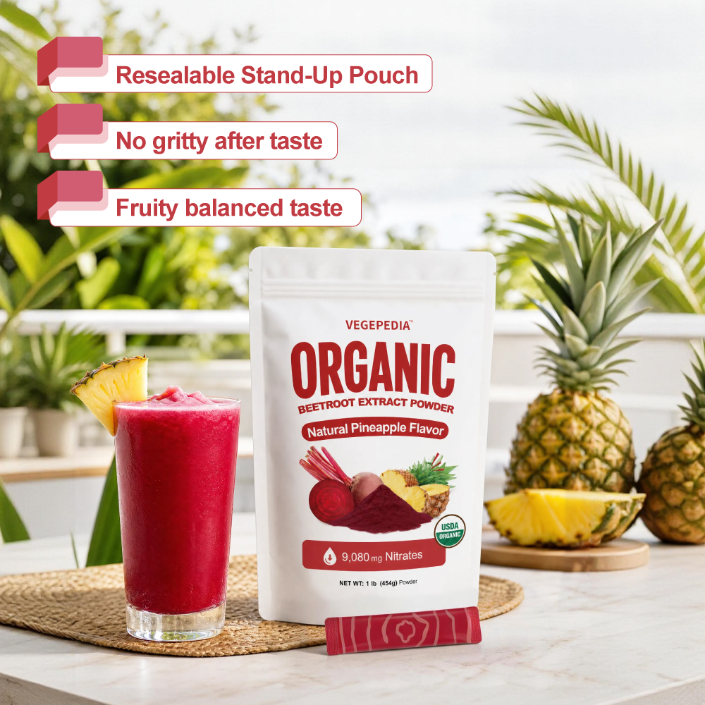 Organic Beetroot Extract Powder Pineapple-Flavored