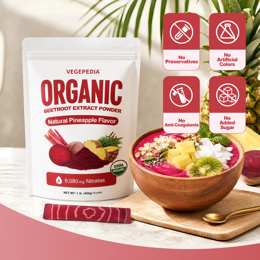 Organic Beetroot Extract Powder Pineapple-Flavored