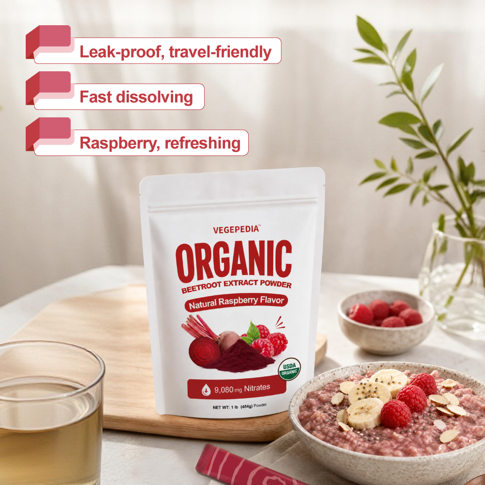 Organic Beetroot Extract Powder Raspberry-Flavored