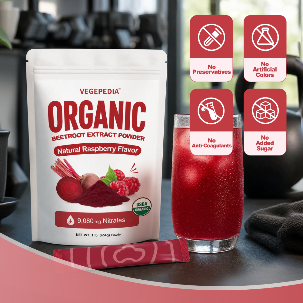 Organic Beetroot Extract Powder Raspberry-Flavored