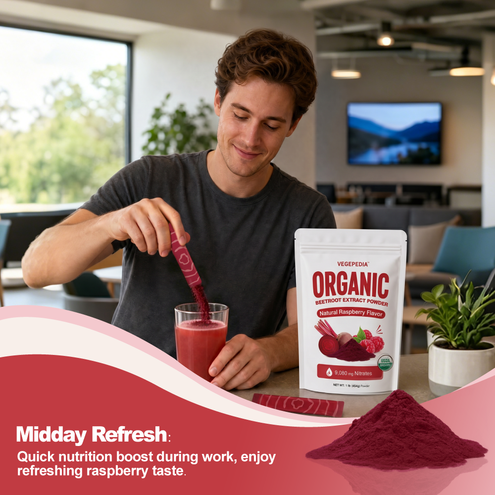 Organic Beetroot Extract Powder Raspberry-Flavored