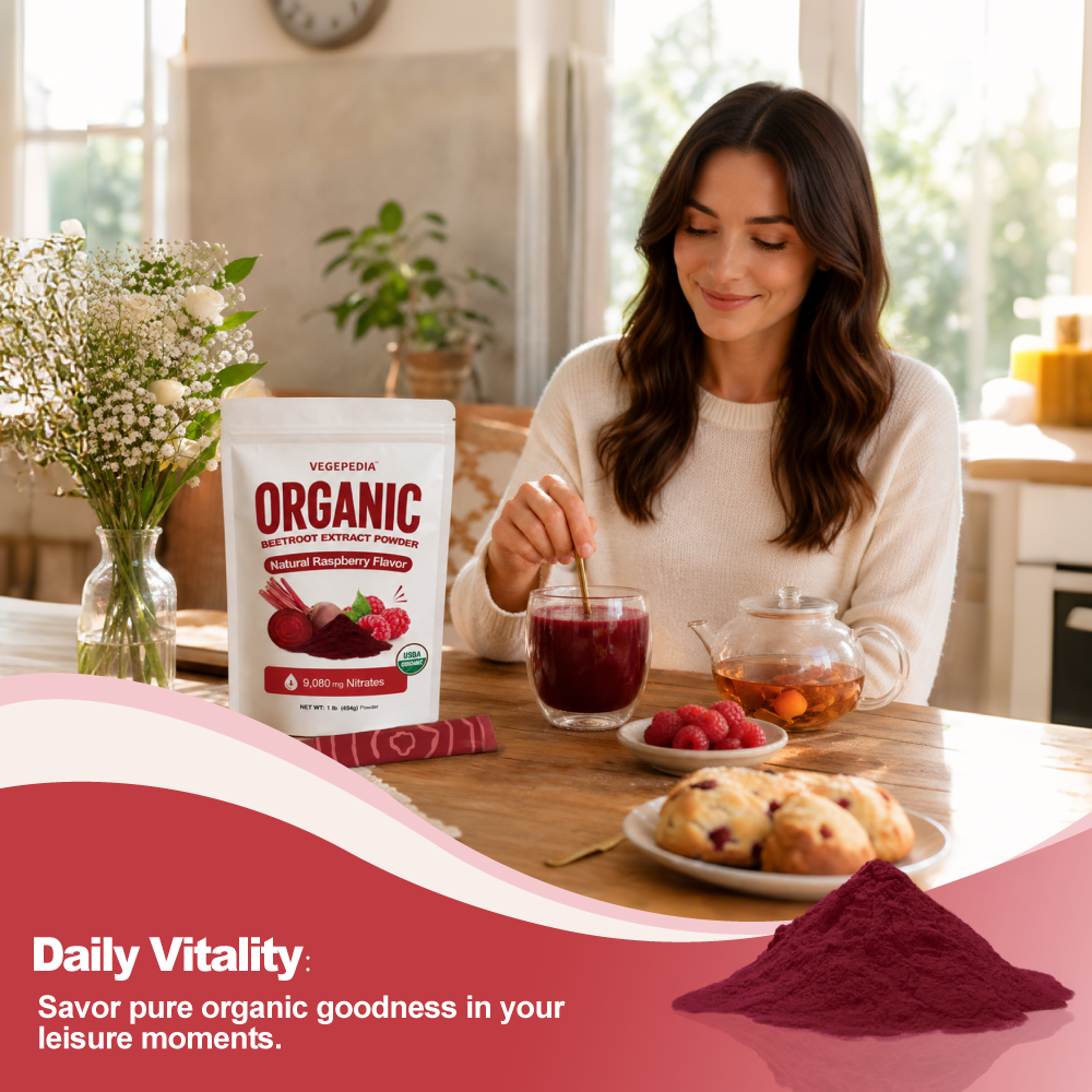 Organic Beetroot Extract Powder Raspberry-Flavored
