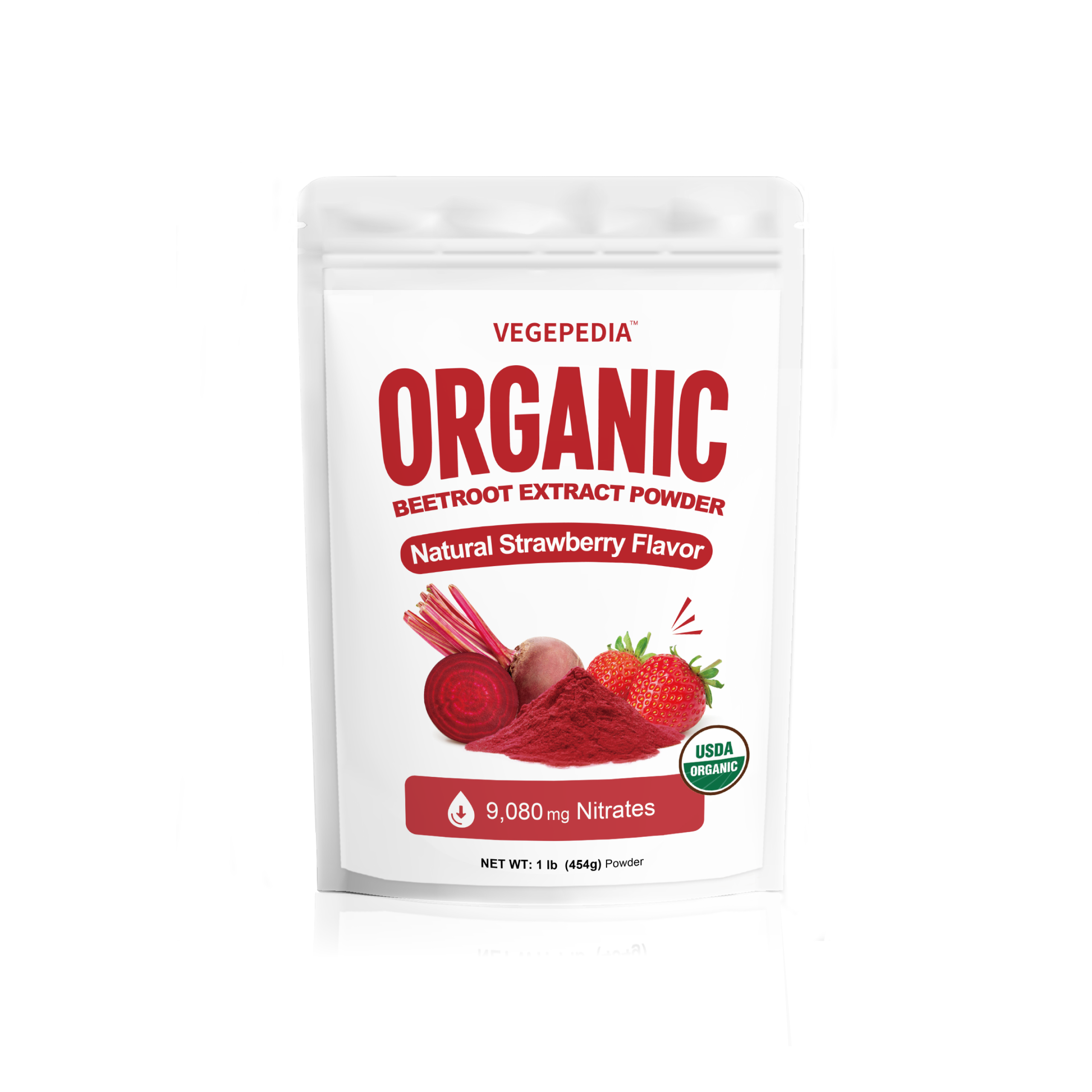 Organic Beetroot Extract Powder Strawberry-Flavored