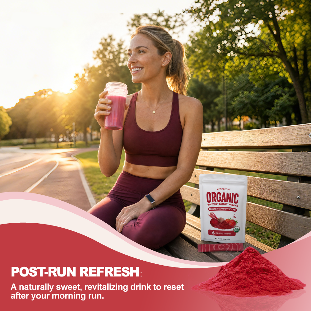Organic Beetroot Extract Powder Strawberry-Flavored