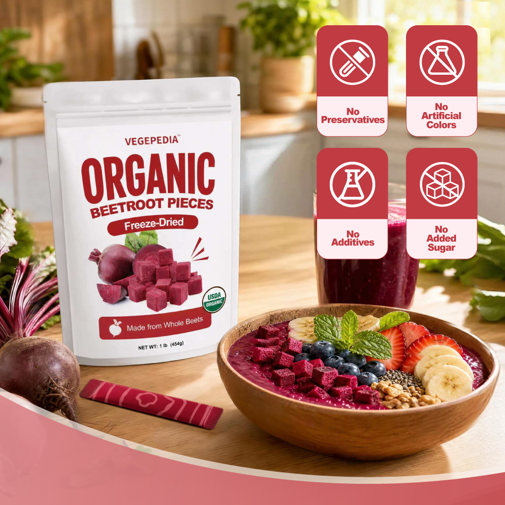 Organic Freeze-Dried Beetroot Pieces