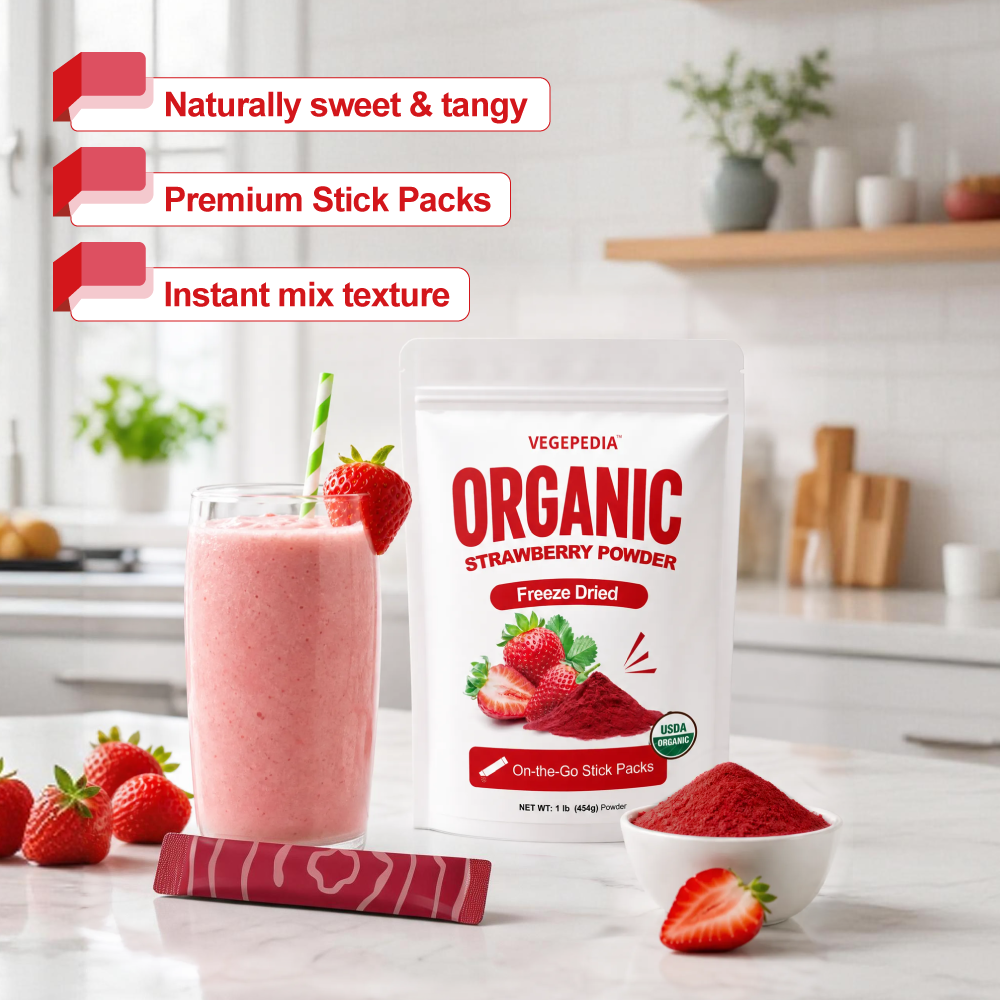 Organic Freeze-Dried Strawberry Powder