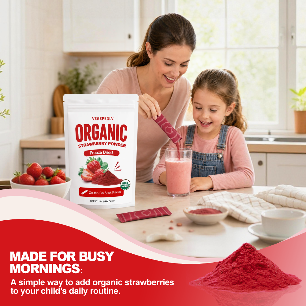 Organic Freeze-Dried Strawberry Powder