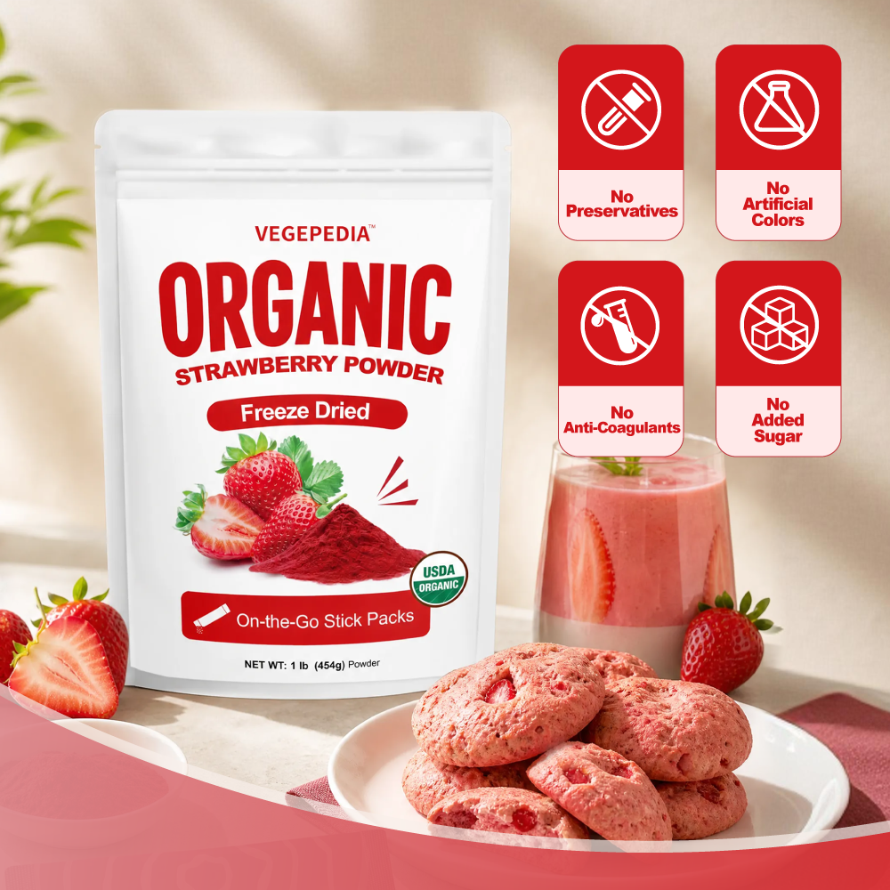 Organic Freeze-Dried Strawberry Powder