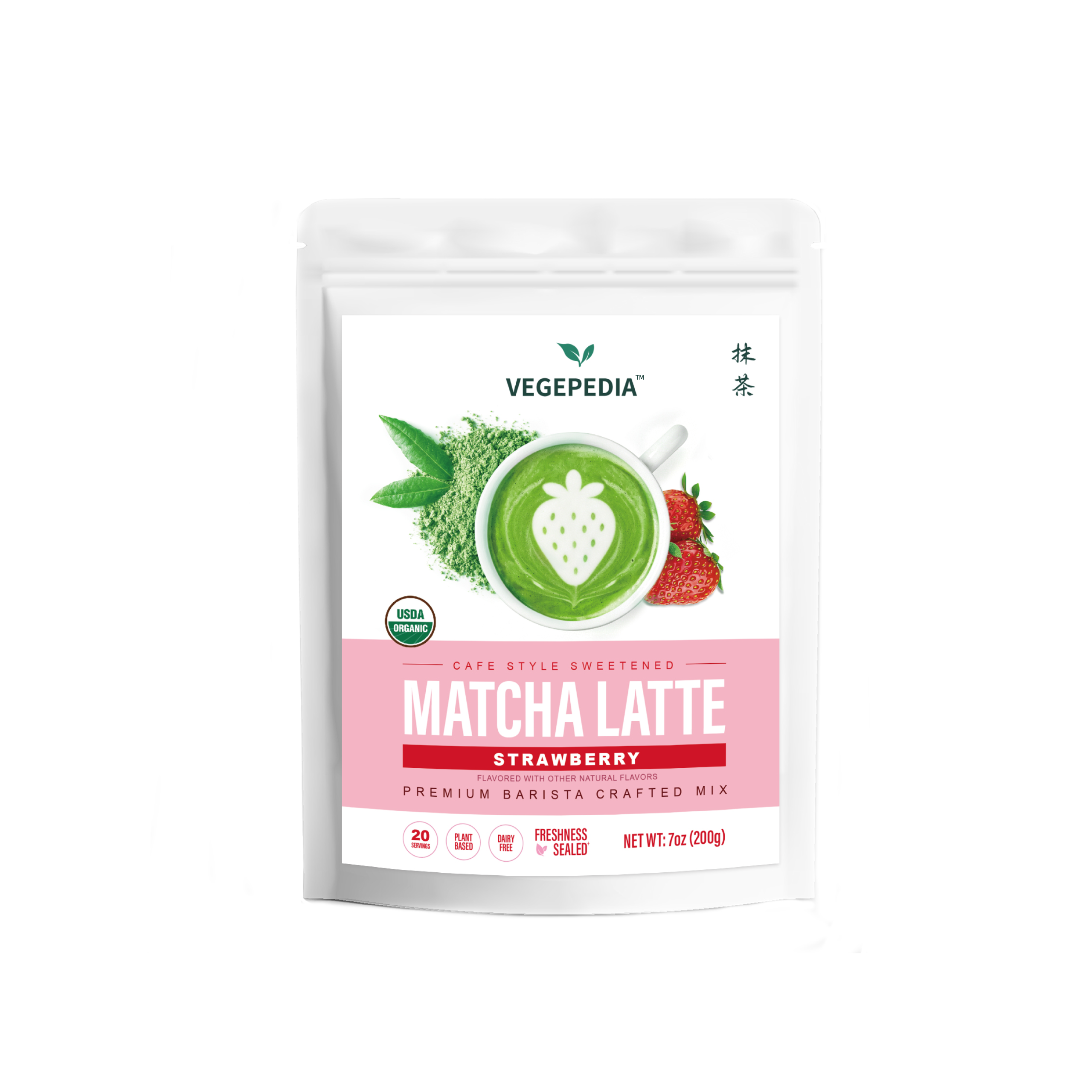 Organic Strawberry Matcha Latte