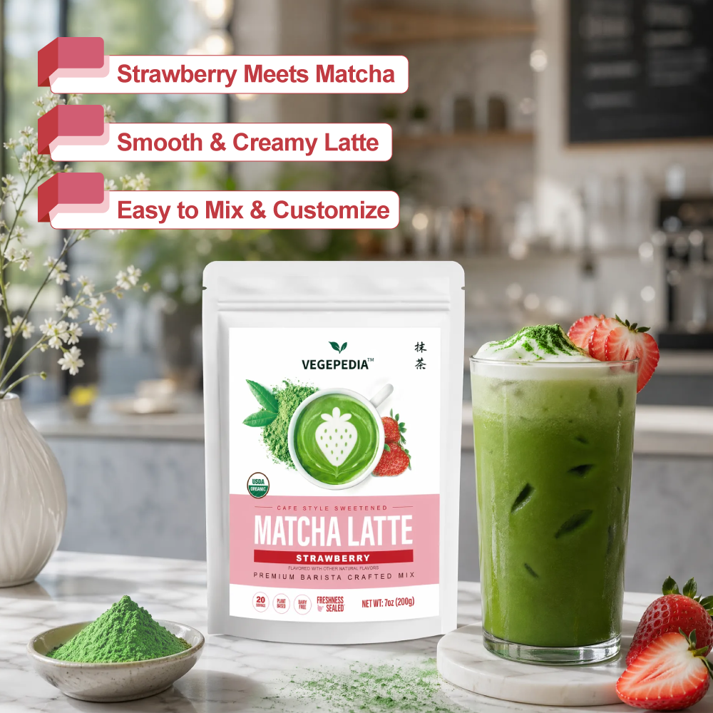 Organic Strawberry Matcha Latte