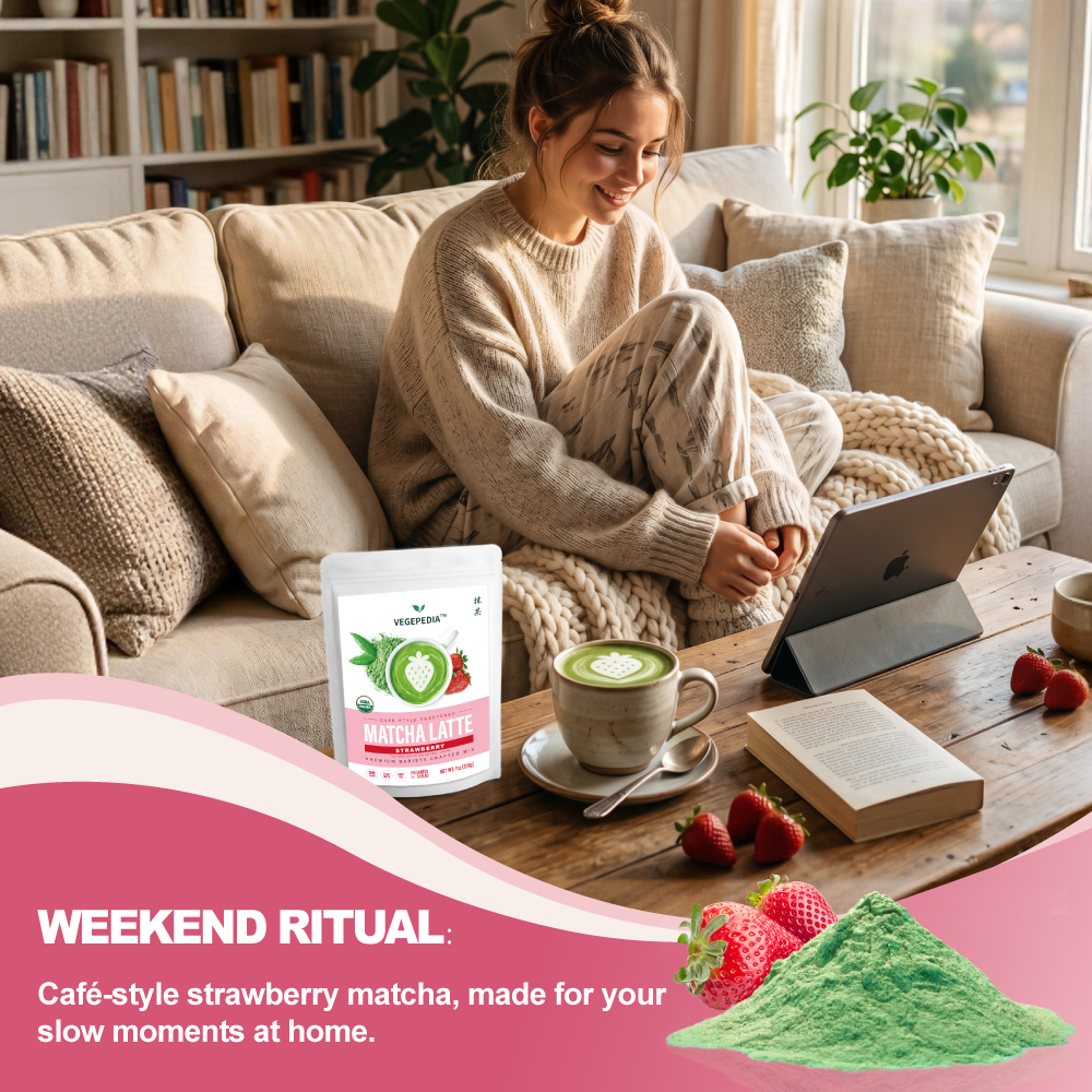 Organic Strawberry Matcha Latte